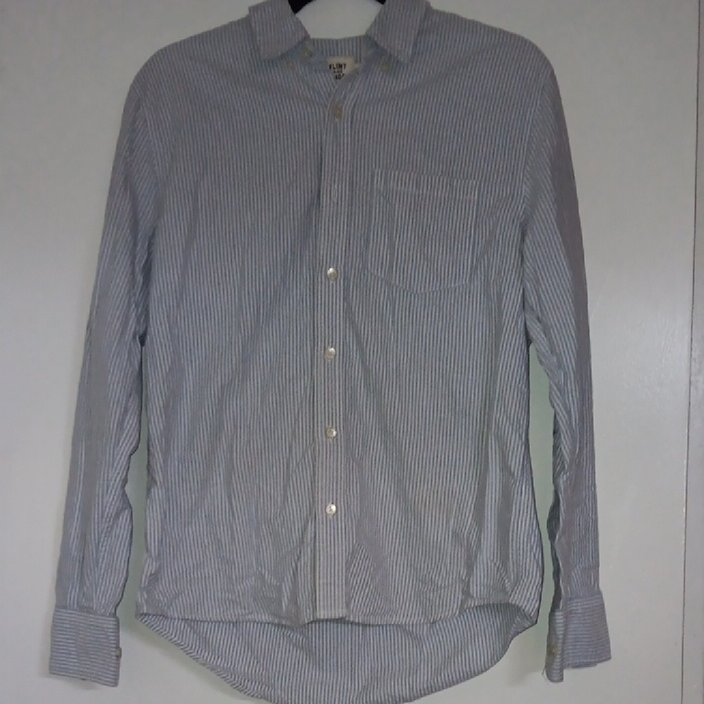 Flint And Tinder Blue Striped Button Up